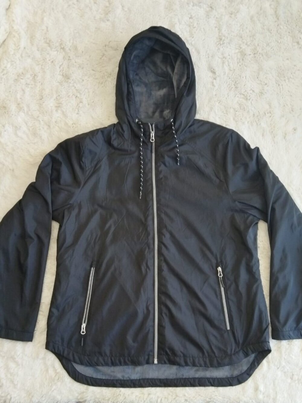 Free Country Women's Black Softshell Jacket Faux Fur Fleece Lined Hooded Size L